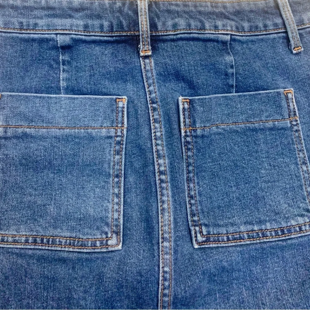 2/$30 Old Navy Blue Denim Short Skirt 2 Small Utility Cargo Pockets Jean 90s Y2K
